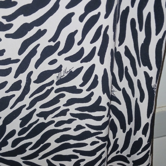 Michael Kors Black and White Crew Neck Short Sleeve Pull On Sheath Mini Dress S - Picture 10 of 16